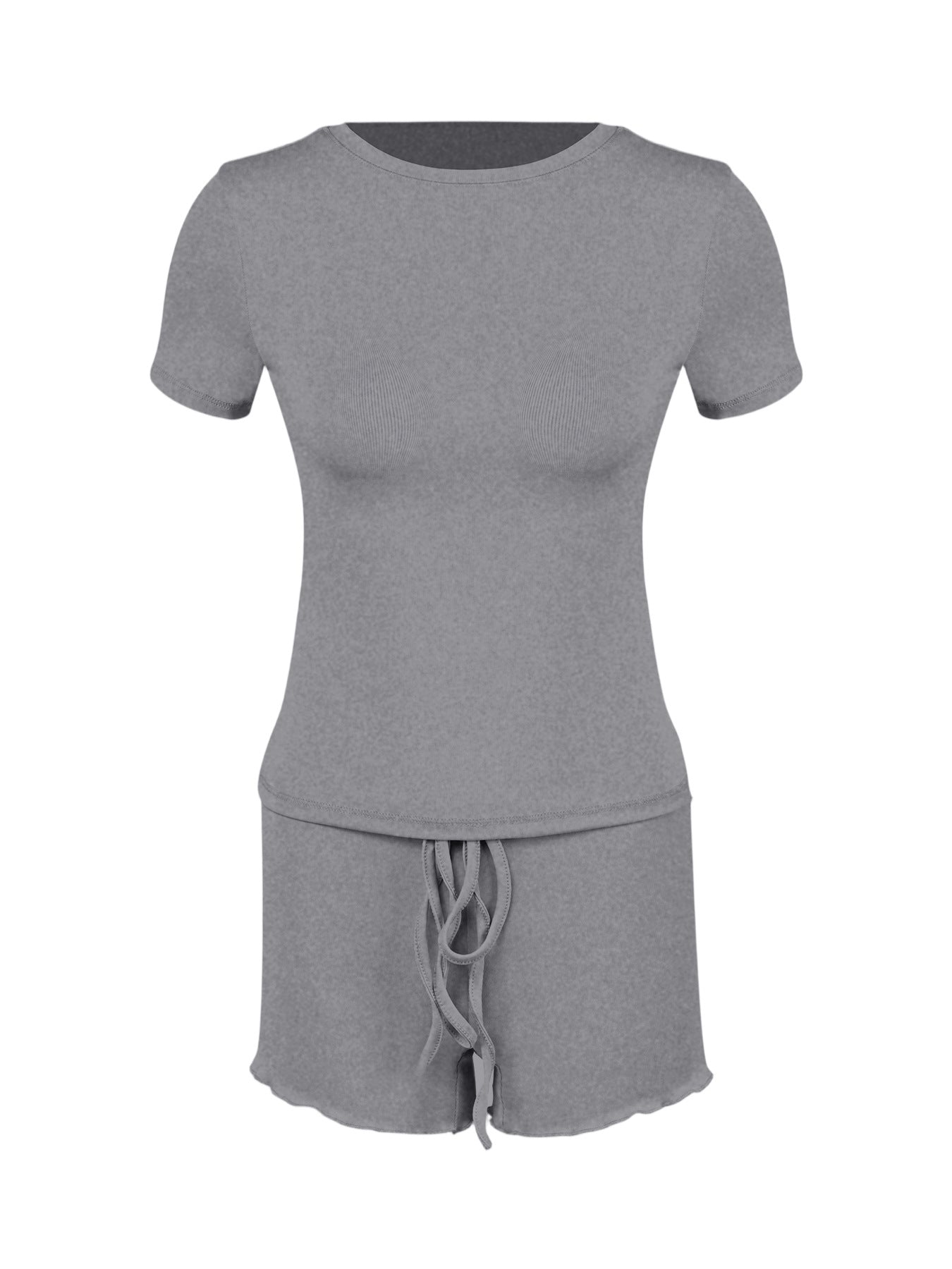 Buy Women’s Form-Fitting Short-Sleeve Set with Classic Crew Neck