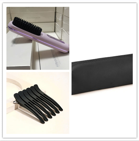 2-in-1 Hair Straightener Brush Wireless Fast Heating Comb