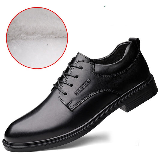 Summer Leather Formal Shoes Mulin Sen Brand Extra Large Sizes