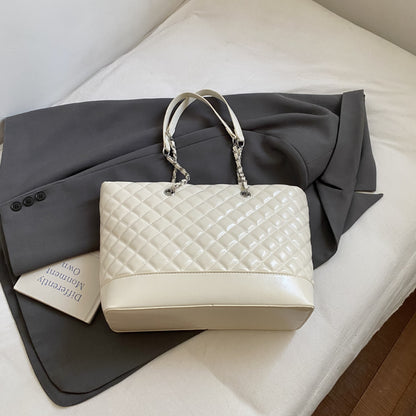 Simple Patchwork Handheld Crossbody Bag Stylish Design