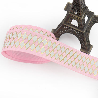 25mm Bronzing Geometric Rib Ribbon – Stylish Craft Ribbon