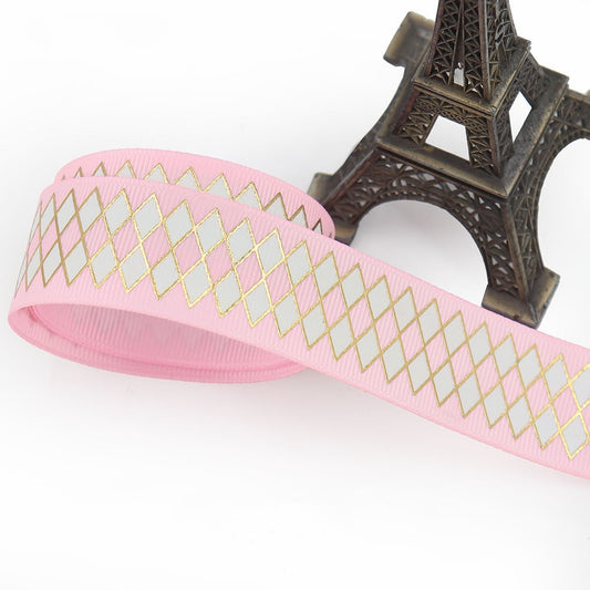25mm Bronzing Geometric Rib Ribbon – Stylish Craft Ribbon