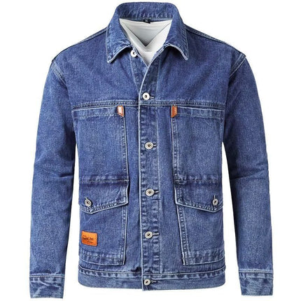 Buy Men’s Korean-Style Slim-Fit Denim Jacket for Trendy Look