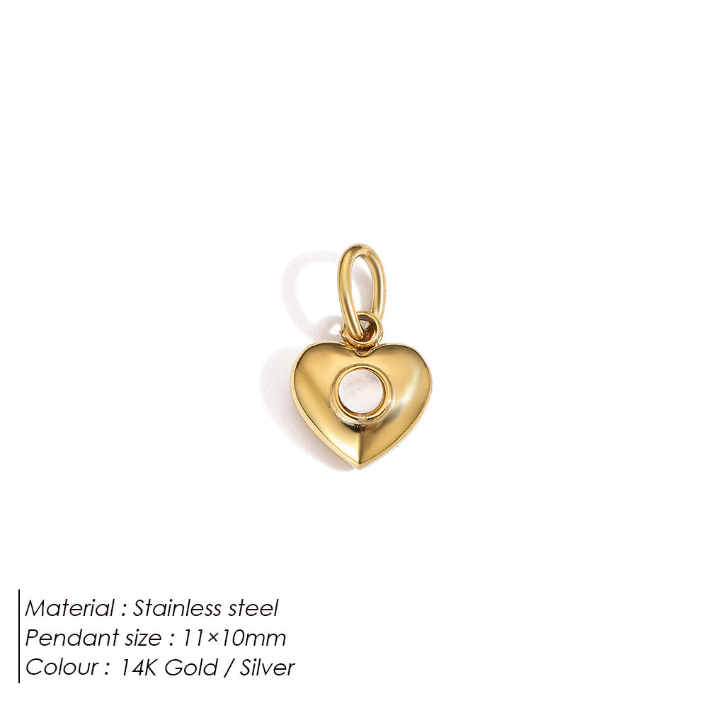 Stainless Steel Necklace Ring Earrings Set with Diamonds