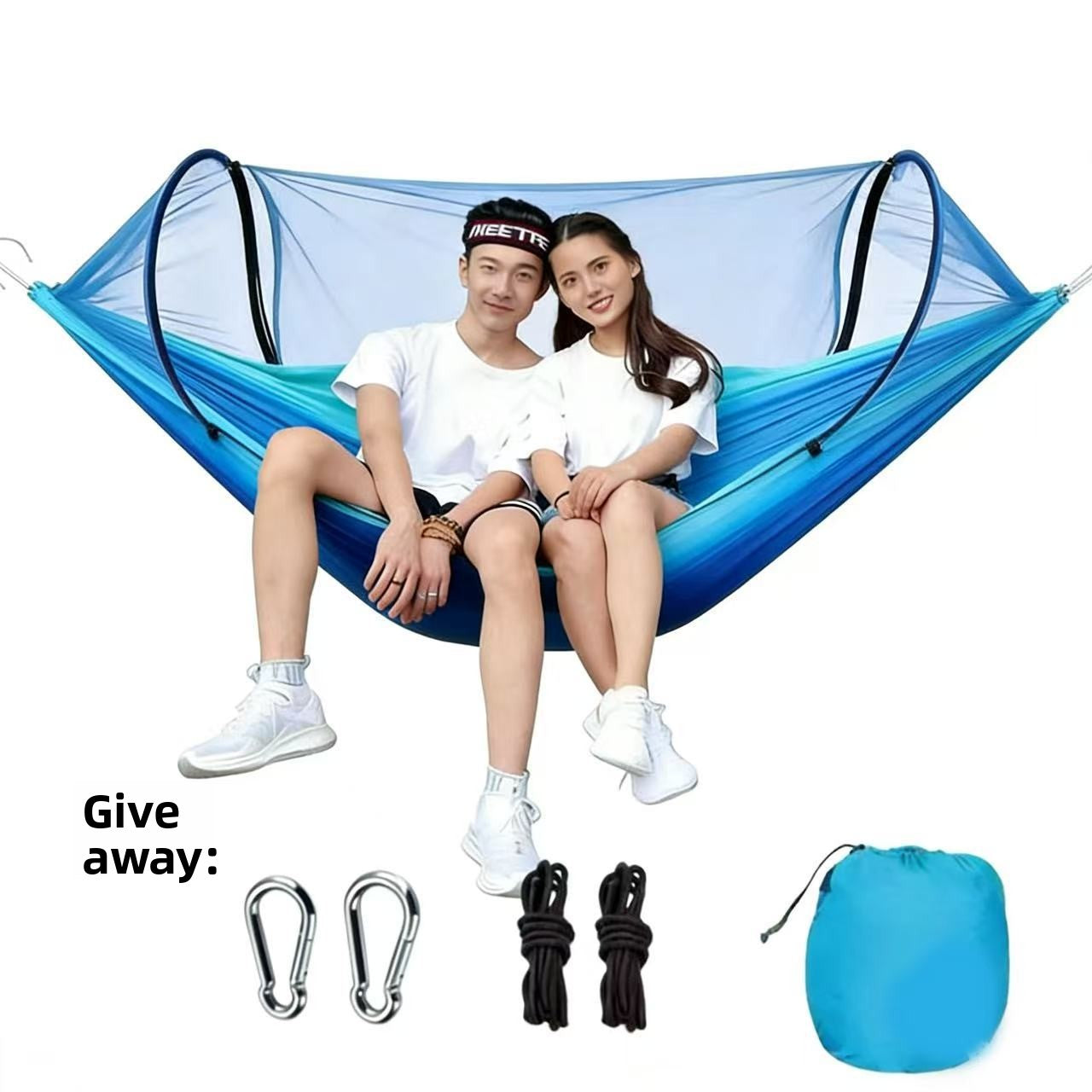 Automatic Quick Opening Mosquito Proof Camping Hammock