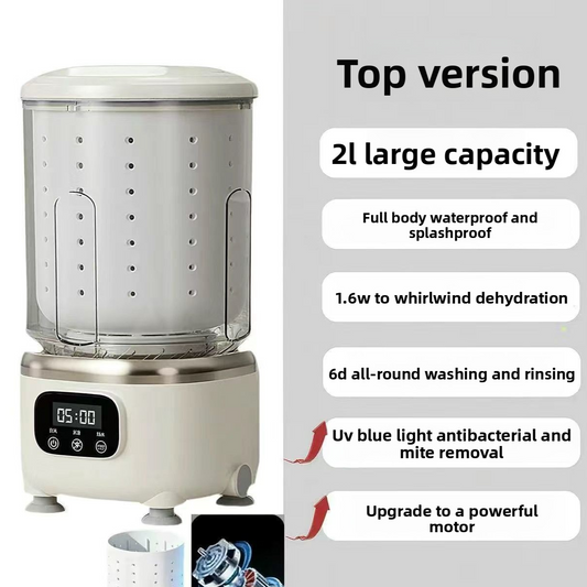 Mini Portable Washing Machine with Blue Light Sterilization
