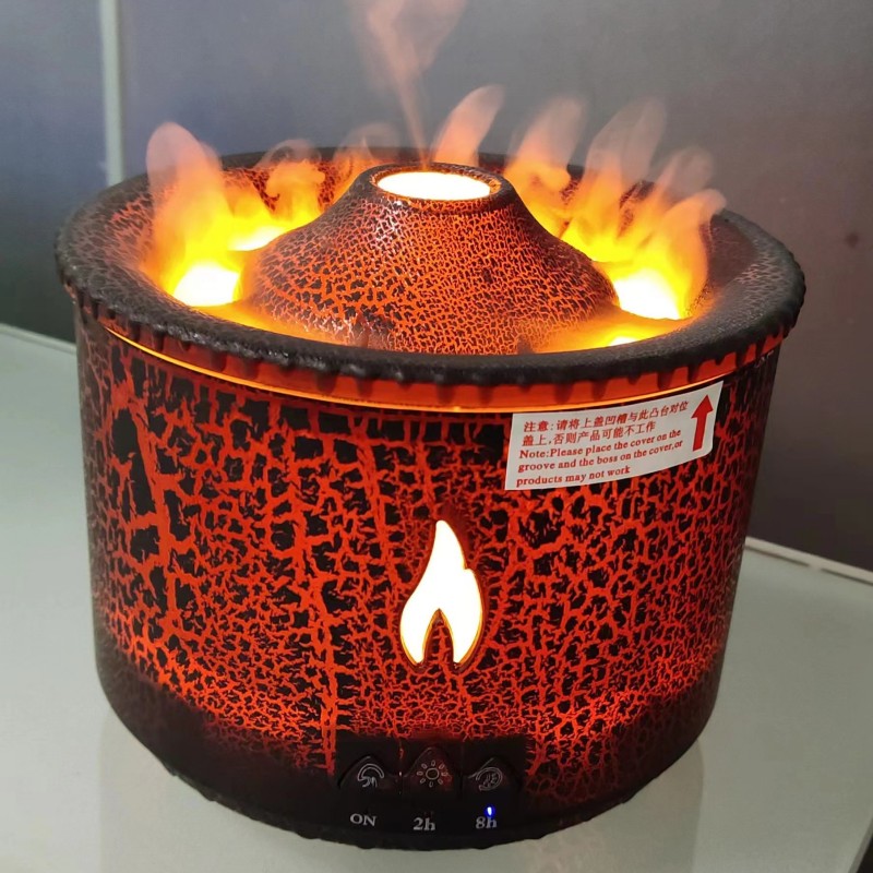 Buy Flame Effect Aromatherapy Humidifier with Jellyfish Mist & Timer