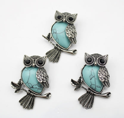 Buy DIY Alloy Owl Brooch with Crystals Stylish Pin Online