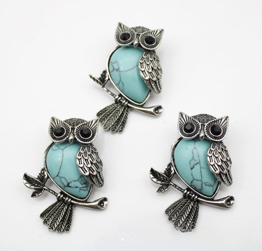 Buy DIY Alloy Owl Brooch with Crystals Stylish Pin Online