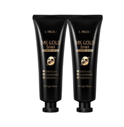 Gold Foil Snail Tear-Off Mask for Deep Hydrating Skin Care