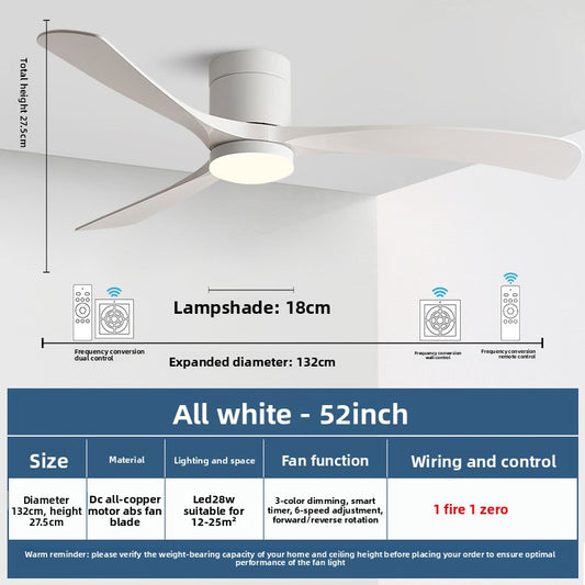 Modern Integrated Ceiling Fan Light and Quiet Performance