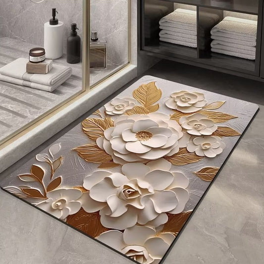 Embossed Rubber Bath Mat for Non-Slip Bathroom Safety