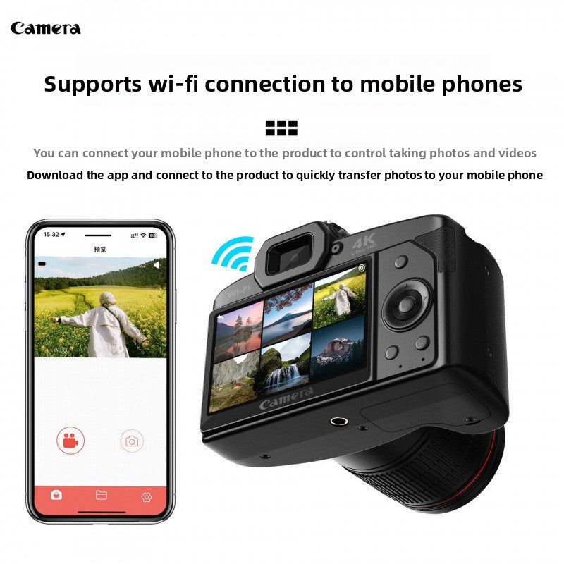D5 WiFi Digital Camera 4K Dual Lens Night Vision