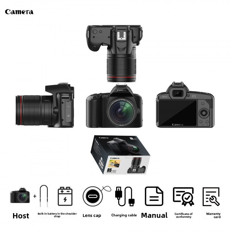 D5 WiFi Digital Camera 4K Dual Lens Night Vision