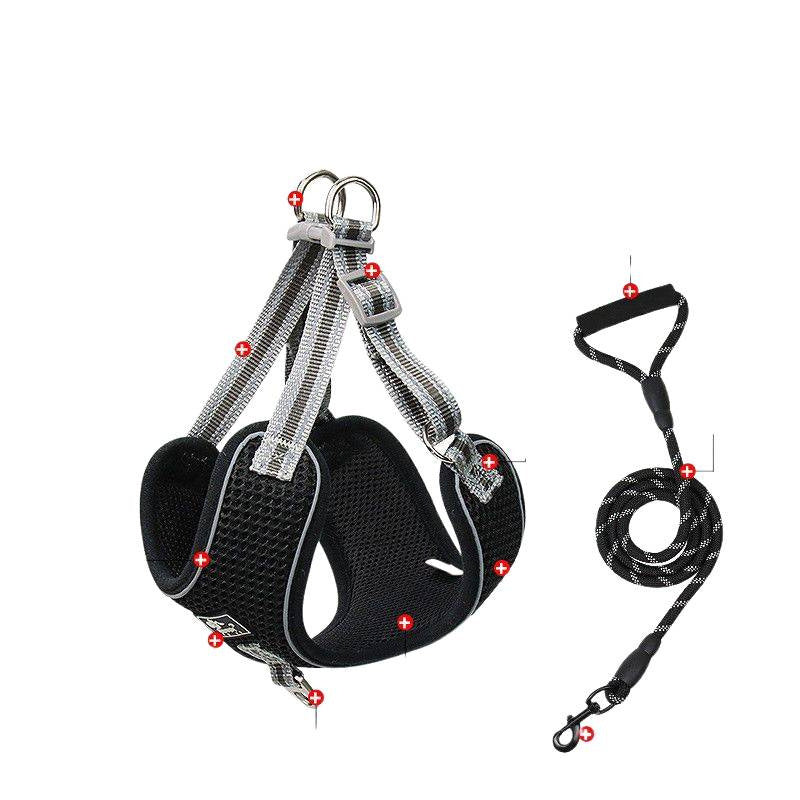 Adjustable Reflective Dog Harness and Leash Walking Fit Now