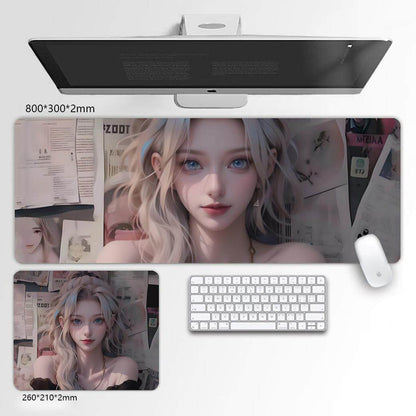 Anime Design Large Mouse Pad for Gaming and Office Desk Setup