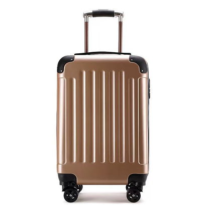 Adult Travel Suitcase Casual with Vertical Stripes Wheels