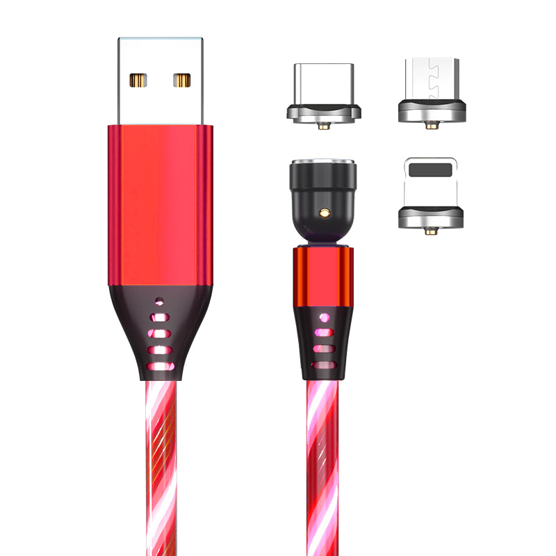 Buy 540° Rotating Luminous Magnetic Fast Charge Cable for Mobile