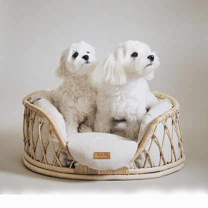 Buy Handmade Rattan Pet Bed – Cozy Sofa for Small & Medium Dogs