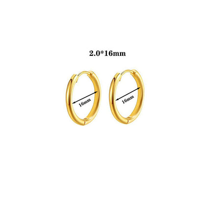 Buy Stainless Steel Coil Earrings – Simple Modern Style