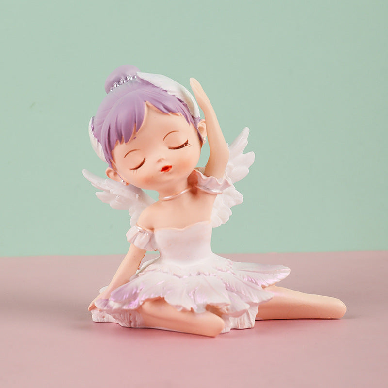Ballerina Girl Cake Decoration Elegant Home Decor Piece