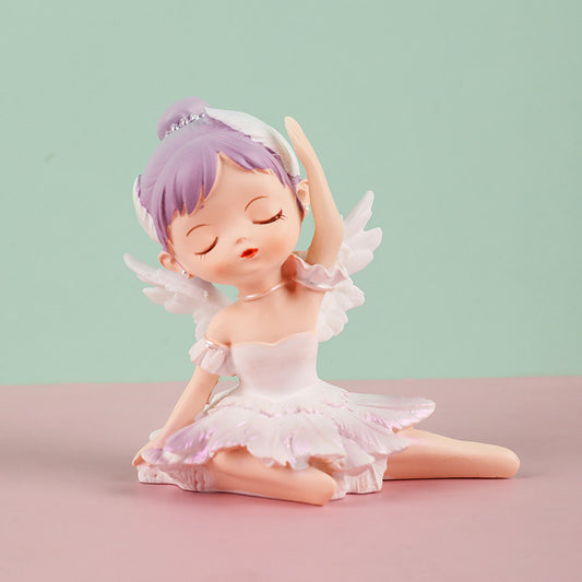 Ballerina Girl Cake Decoration Elegant Home Decor Piece