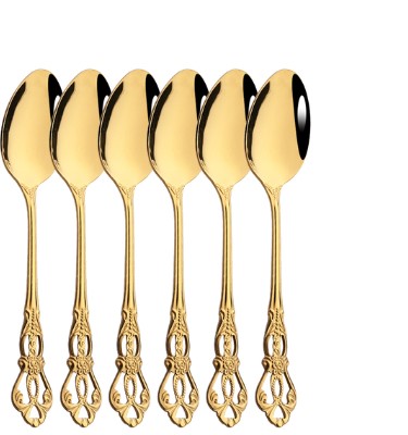 Gold Plated Stainless Steel Spoon Western Dinnerware Set
