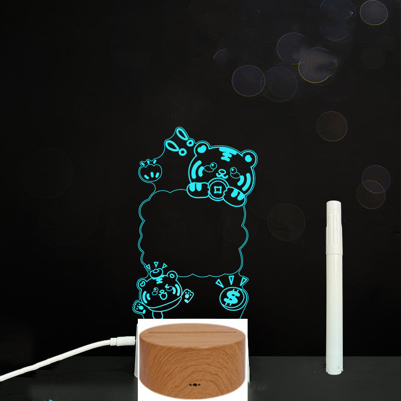 3D Acrylic Handwriting LED Message Board for Creative Decor