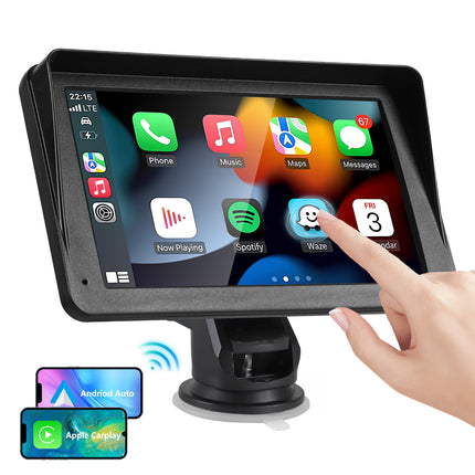 Portable Car Stereo Wireless CarPlay Android Auto 7 Inch