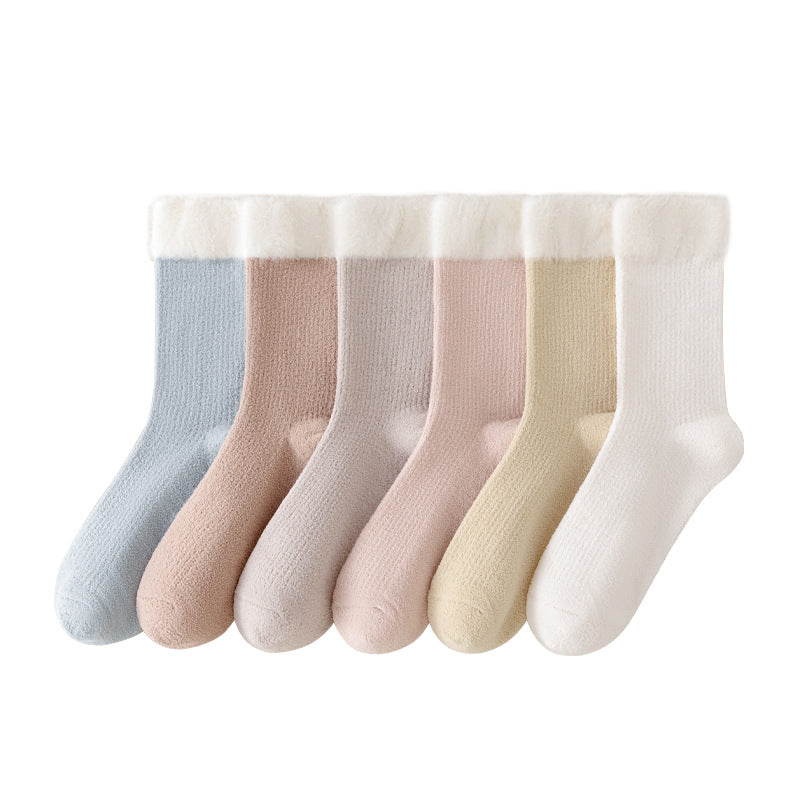 Womens Thermal Brushed Sleep Socks