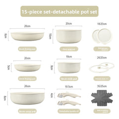 Non-stick 15-Piece Set White