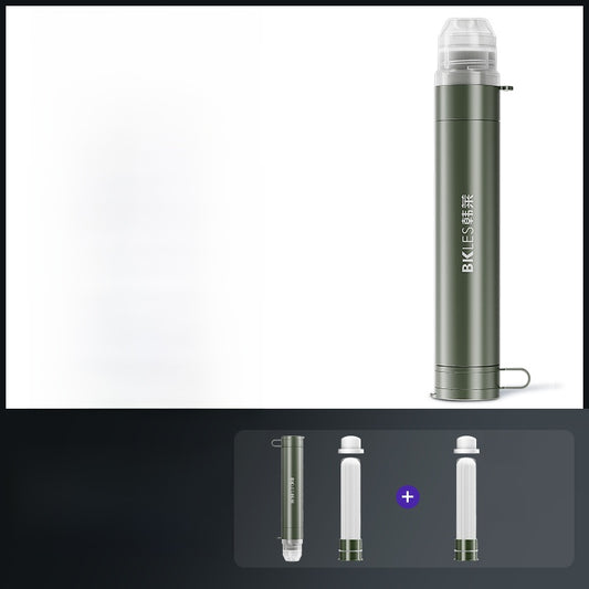 Portable Outdoor Water Purifier with Direct Drink Filter