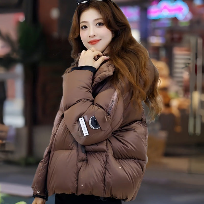 Women's Short Thermal Cotton-padded Jacket for Winter Comfort