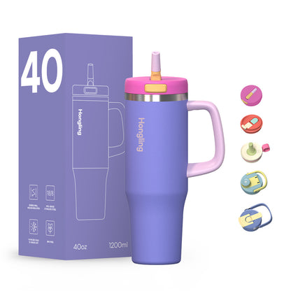 Multifunctional Stainless Steel Tumbler with Handle
