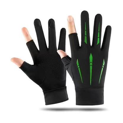 Buy Summer Ice Silk Half-Finger Gloves With Non-Slip Grip Online