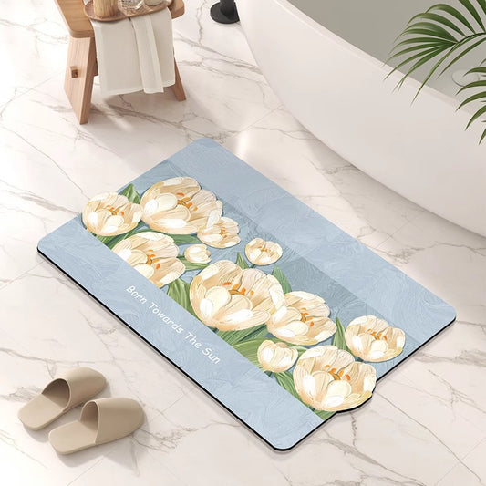 Diatomaceous Earth Bath Mat for Quick-Dry Bathroom Comfort