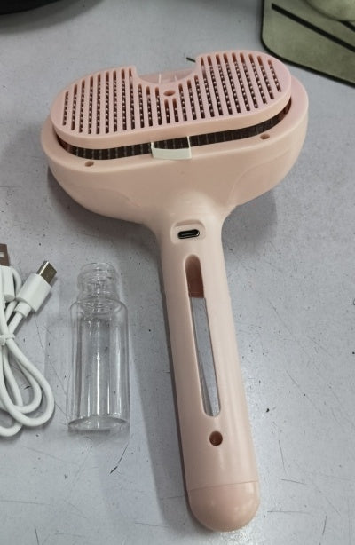 Self-Cleaning Pet Hair Brush – Dematting Grooming with Mist