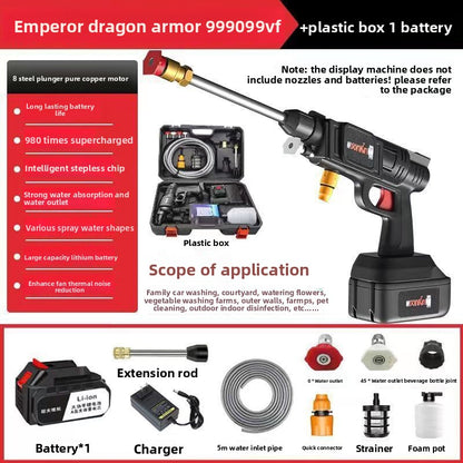 Cordless High-Pressure Washer for Car Cleaning Outdoor Uses