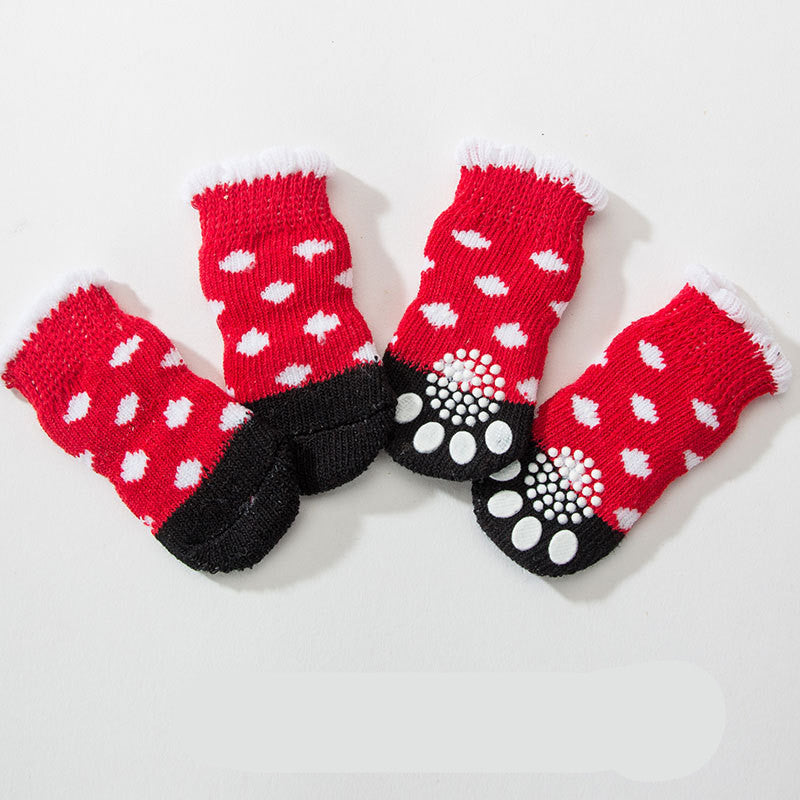 Pet Knit Skid Warm Love Cotton Socks – Comfortable & Cozy