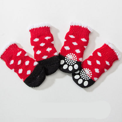 Pet Knit Skid Warm Love Cotton Socks – Comfortable & Cozy