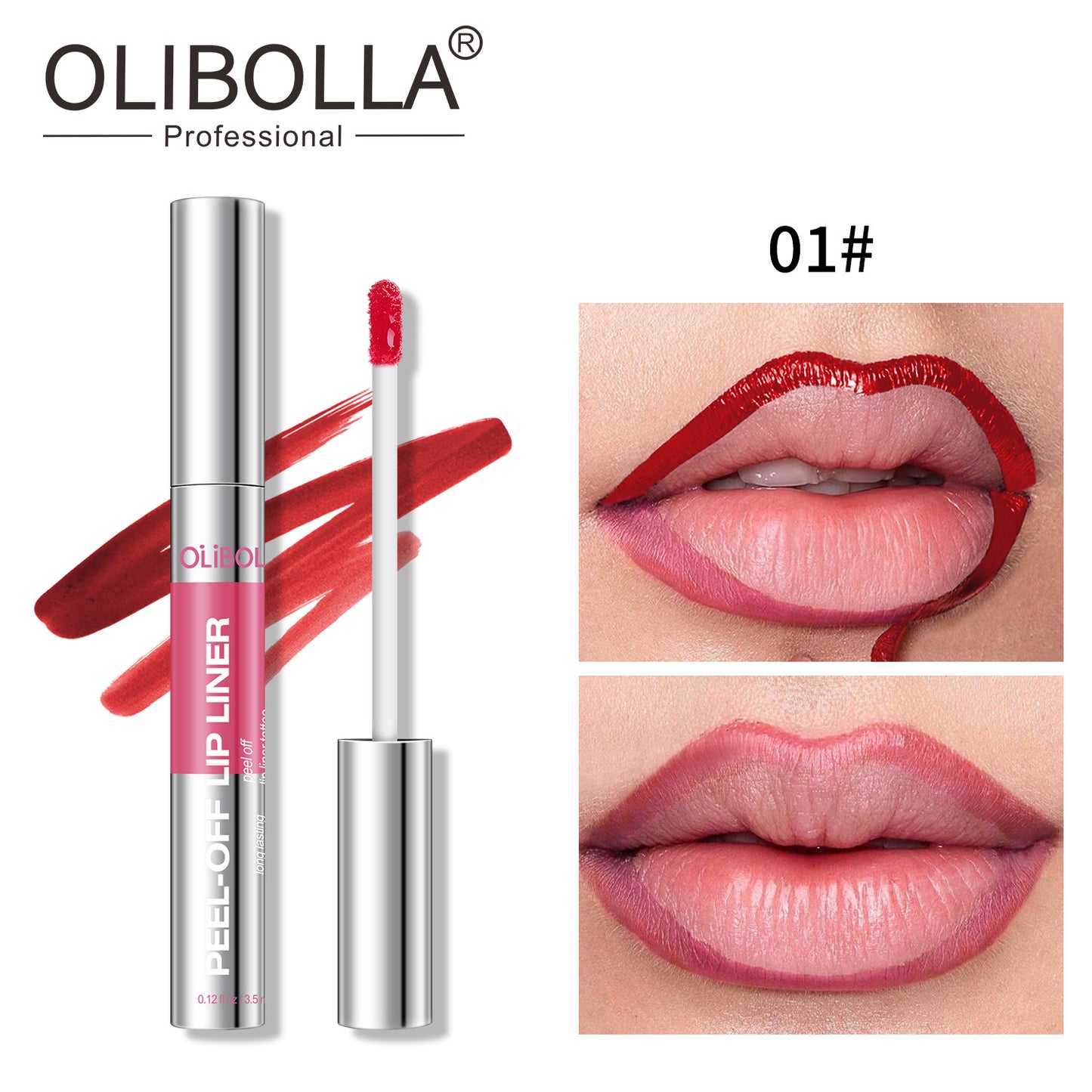 Peel-Off Matte Lip Gloss and Liner Set for Long-Lasting Color