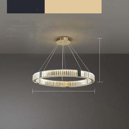 Light Luxury Crystal Living Room Chandelier Stainless Steel