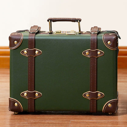 Retro Style Leather Look Suitcase Storage Box for Storage