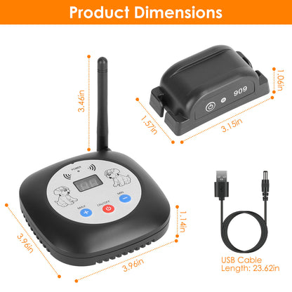 1-Set 328FT Electric Wireless Dog Fence System GPS Collar