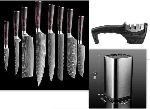 Chef Knives Kitchen Knives Cleaver and Slicing Knife Set