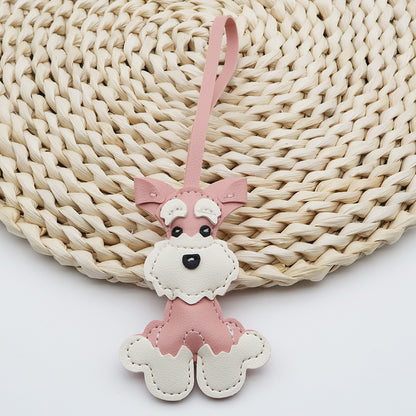 Dachshund Leather Keychain Pendant