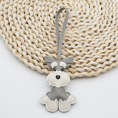 Dachshund Leather Keychain Pendant