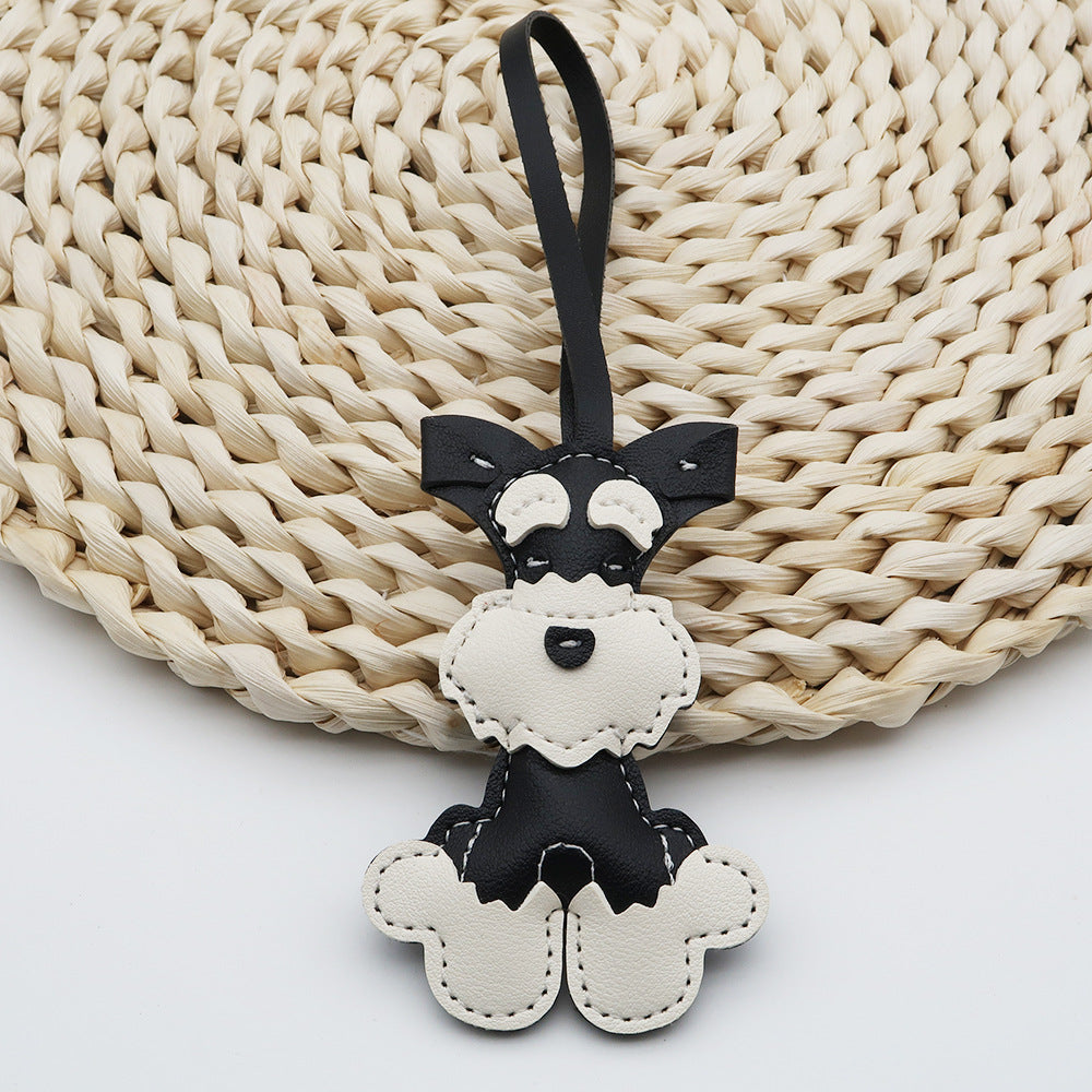 Dachshund Leather Keychain Pendant
