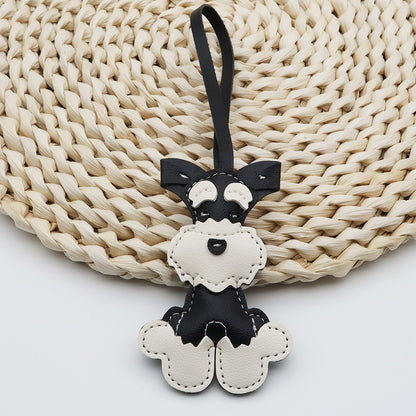 Dachshund Leather Keychain Pendant