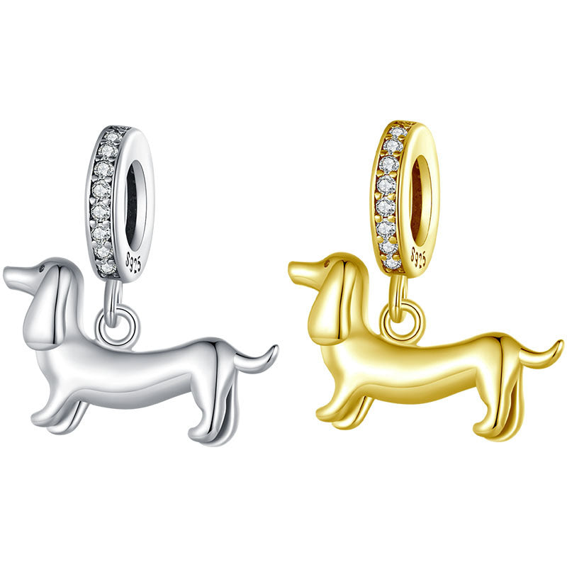 Dachshund Sterling Silver Pendant DIY Jewelry